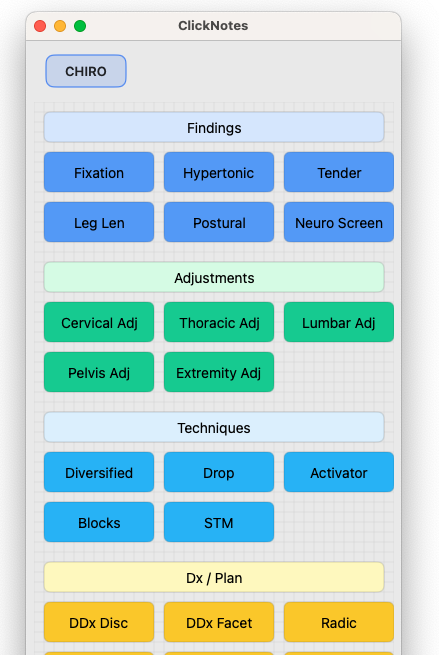 Chiro panel