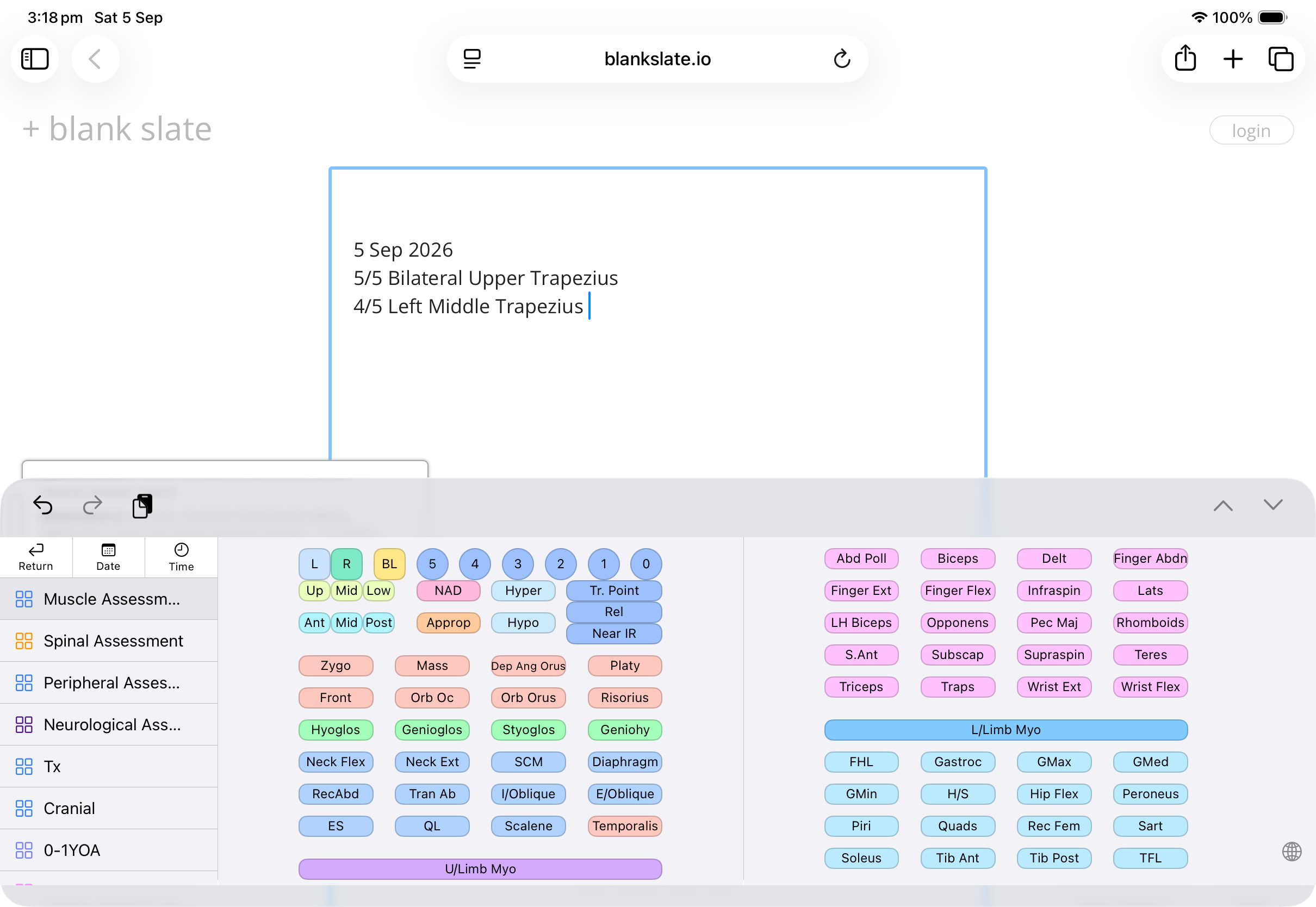 ClickNotes keyboard full layout on iPad